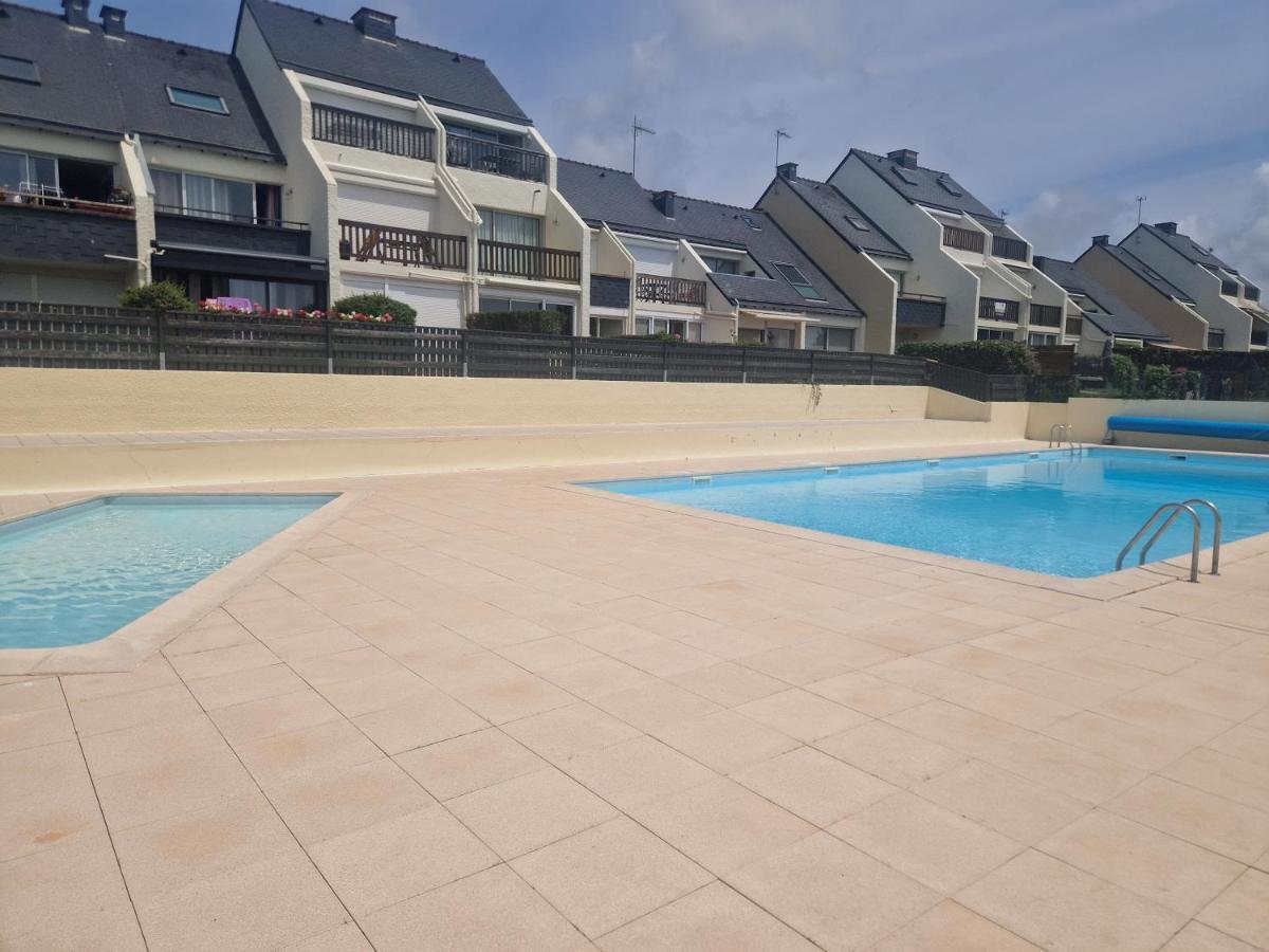 Guidel-Plages Studio Lumineux Balcon Vue Mer & Piscine Exterior foto